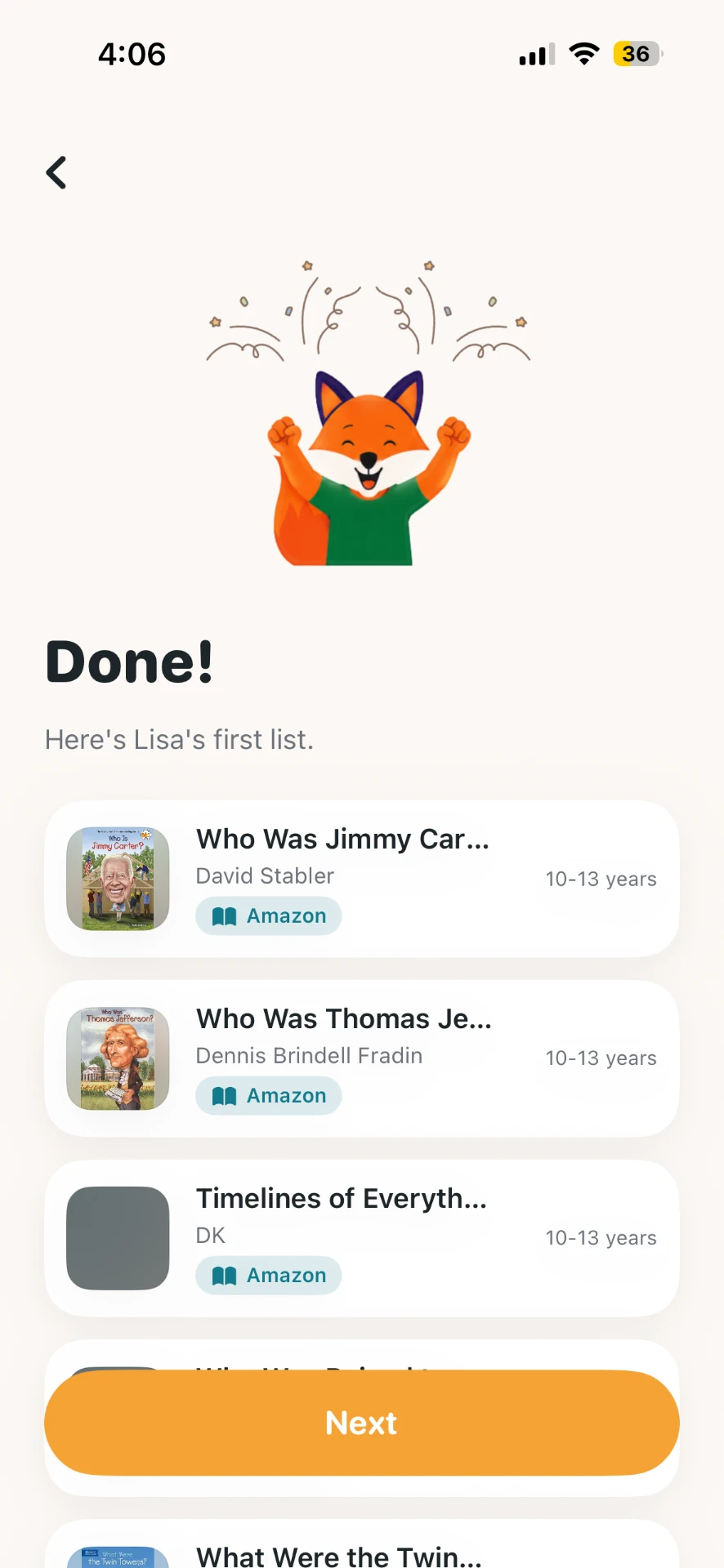 A personalized first list of nonfiction books in RockyRead